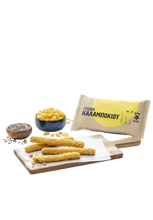 Κριτσίνια Καλαμποκιού με Νιφάδες Καλαμποκιού και Ηλιόσπορο