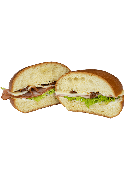 Mini brioche με μορταδέλα Αλεξάνδρειας